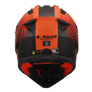 Шолом LS2 MX708 Fast 2 Duck Matt Hi-Vis Orange Red