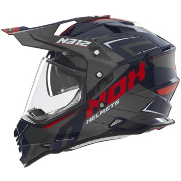 Шолом NOX N312 Vapor Blue/Black/Red