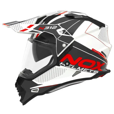 Шолом NOX N312 Drone White/Red