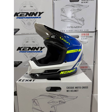 Шолом Kenny Performance Racing біло-синій