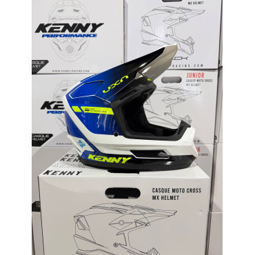 Шолом Kenny Performance Racing біло-синій