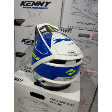 Шолом Kenny Performance Racing біло-синій