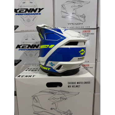 Шолом Kenny Performance Racing біло-синій