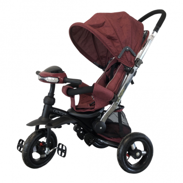 Дитячий триколісний велосипед-коляска Crosser T350 ECO AIR 